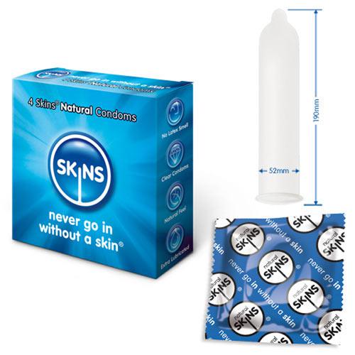 Skins Condoms Natural 4 Pack-Katys Boutique