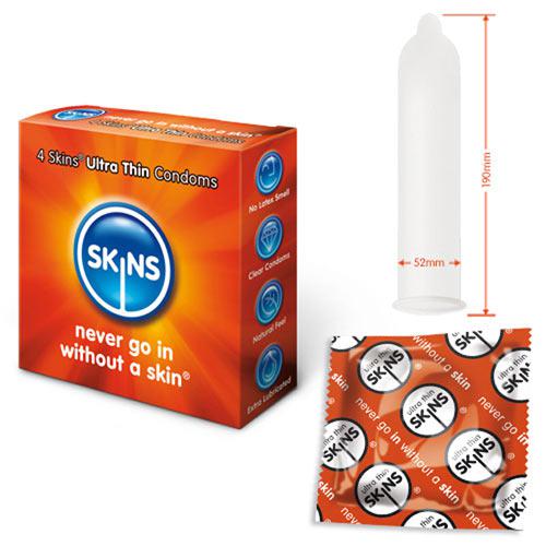 Skins Condoms Ultra Thin 4 Pack-Katys Boutique