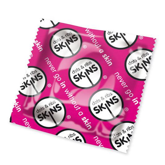 Skins Dots And Ribs Condoms x50 (Pink)-Katys Boutique
