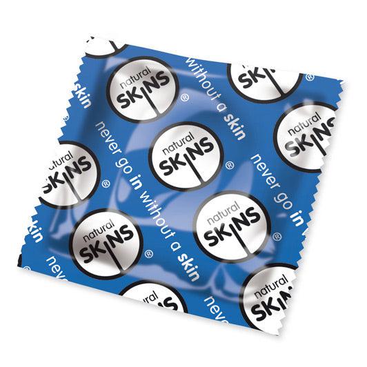 Skins Natural x50 Condoms (Blue)-Katys Boutique