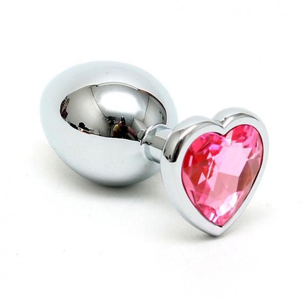 Small Butt Plug With Heart Shaped Crystal-Katys Boutique