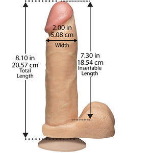 The Realistic Cock 8 Inch Dildo Flesh Pink-Katys Boutique
