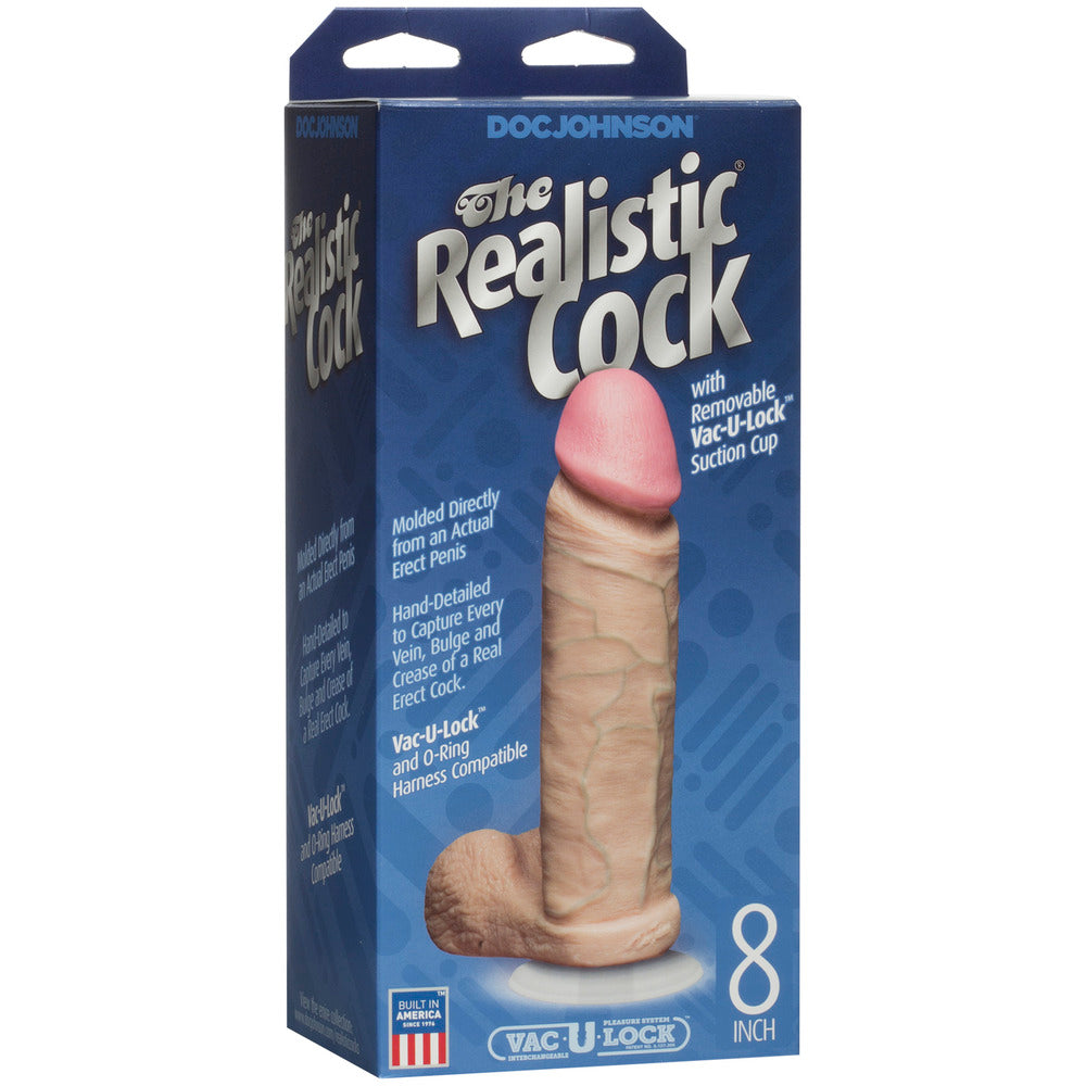 The Realistic Cock 8 Inch Dildo Flesh Pink-Katys Boutique