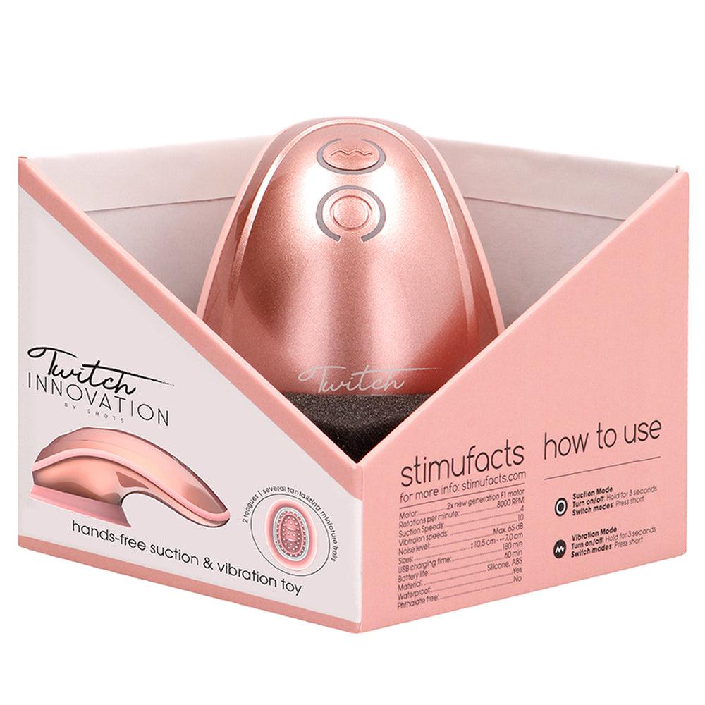 Twitch Rose Gold Hands Free Suction And Vibration Toy-Katys Boutique