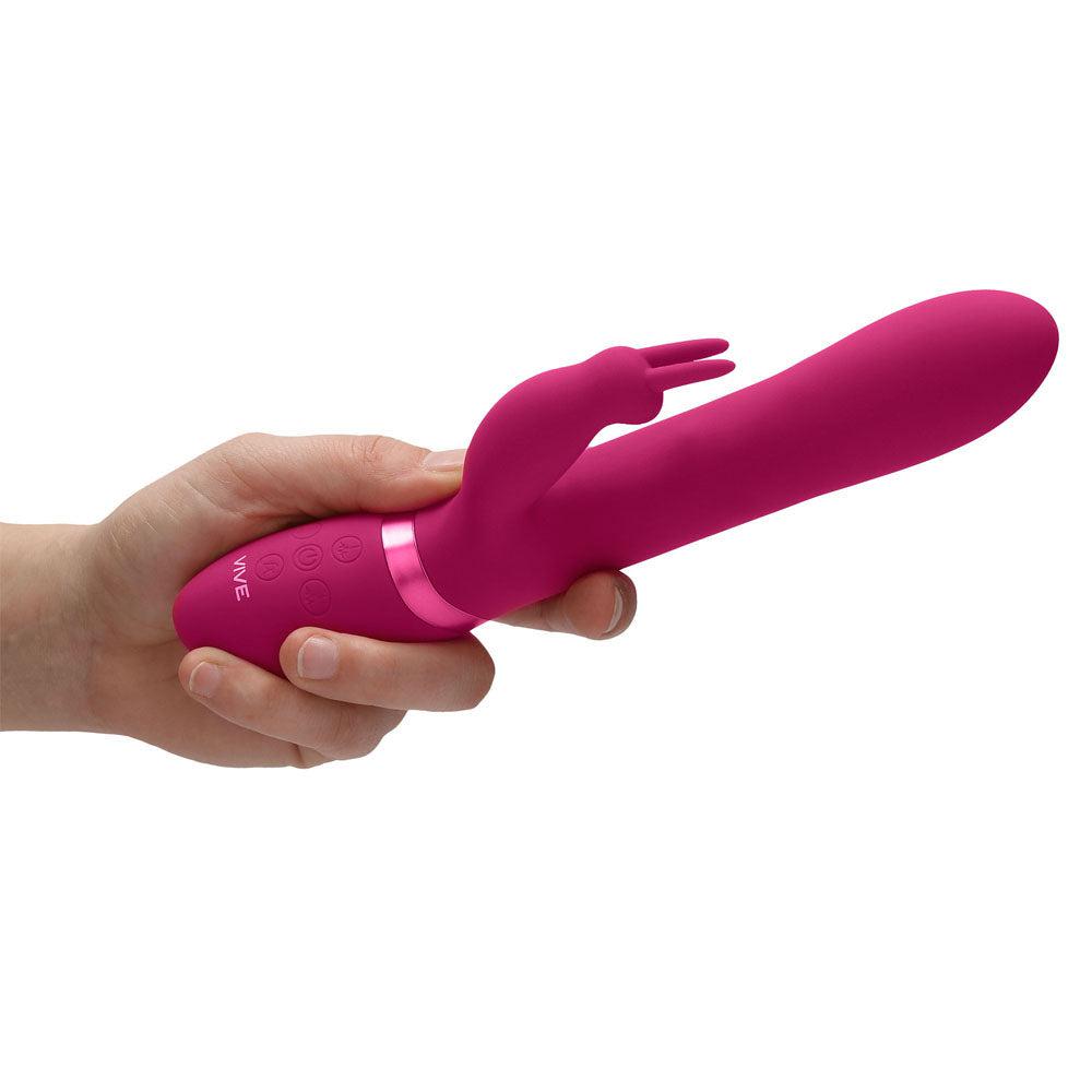 Vive Amoris Pink Rabbit Vibrator With Stimulating Beads-Katys Boutique