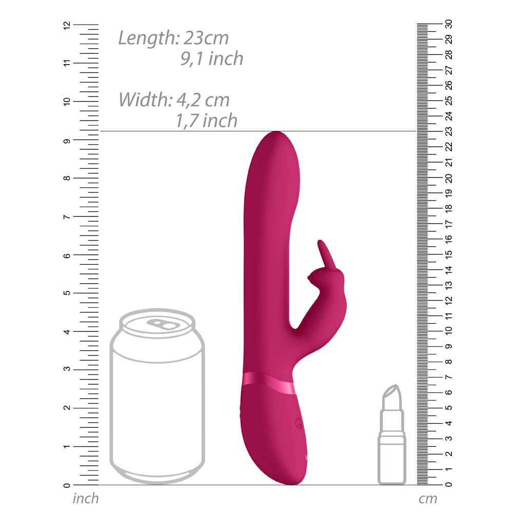 Vive Amoris Pink Rabbit Vibrator With Stimulating Beads-Katys Boutique