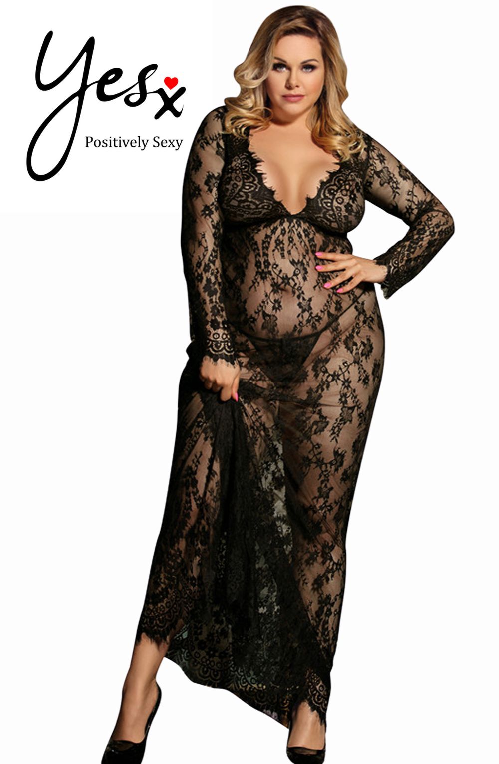 Yesx Yx826Q Long Gown & Thong-Katys Boutique