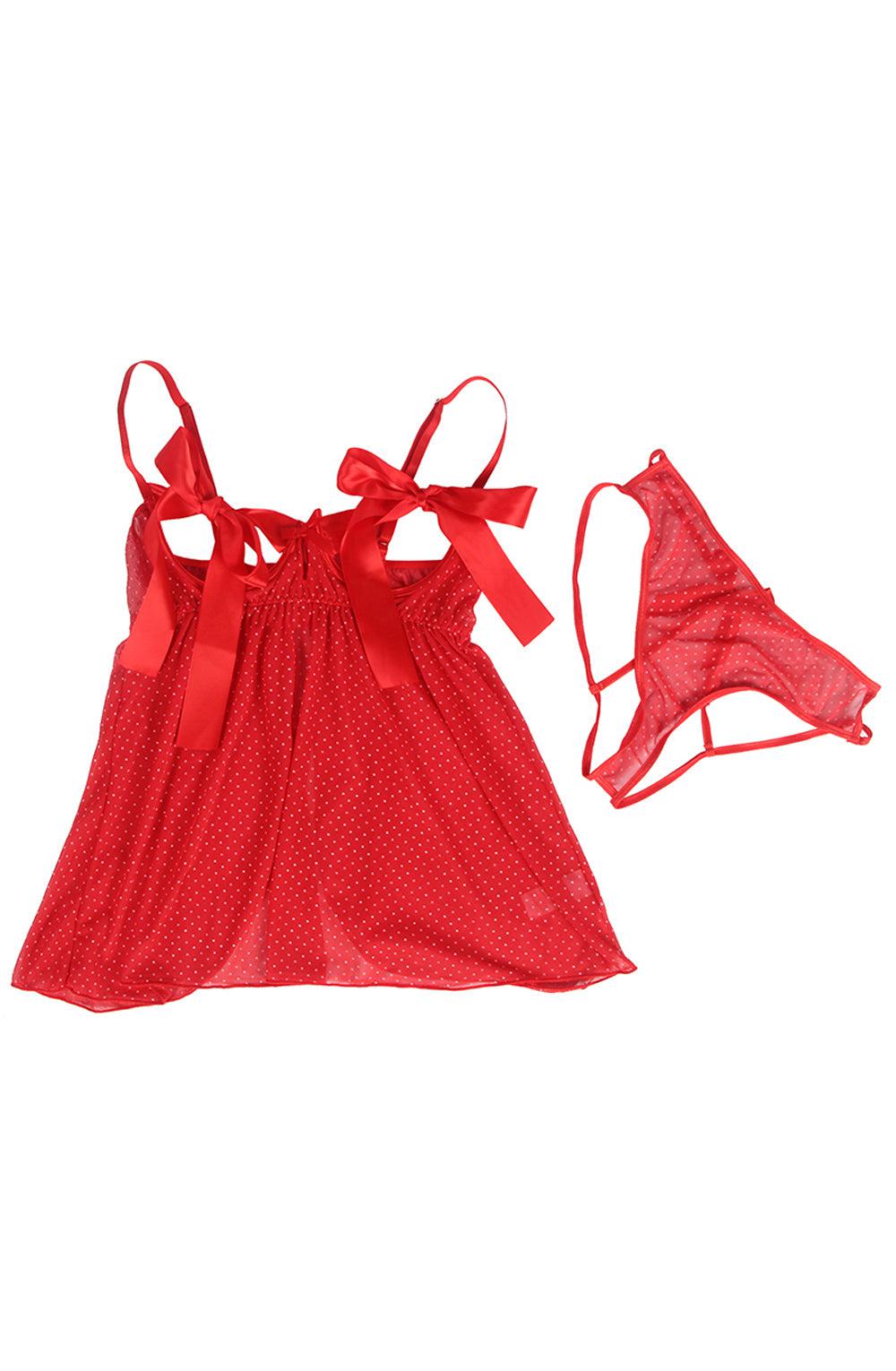 Yesx Yx841 Red Babydoll Set-Katys Boutique