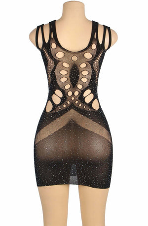 Yesx Yx853Q Sparkly Black Dress-Katys Boutique