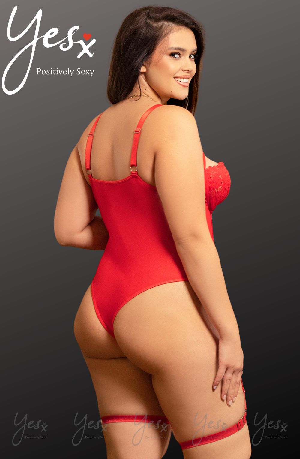 Yesx Yx858Q Red Bodysuit-Katys Boutique