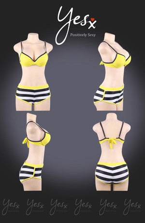 Yesx Yx963 Bikini 3 Piece Set Yellow-Katys Boutique