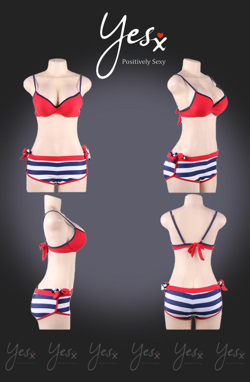 Yesx Yx964 Bikini 3 Piece Set Red-Katys Boutique