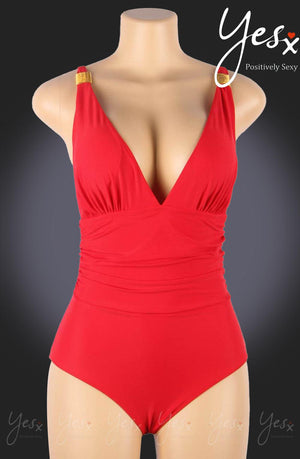 Yesx Yx967 One Piece Swimsuit Red-Katys Boutique