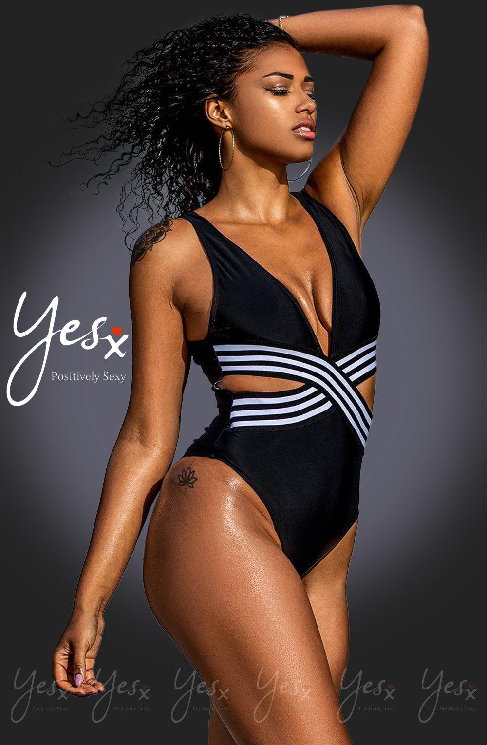 Yesx Yx980 One Piece Swimsuit Black-Katys Boutique